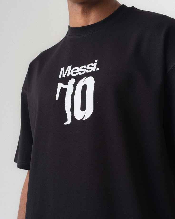 GOAT No.10 black Football Oversized T-Shirt