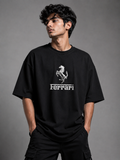 Trendyverse Ferrari Racing Shield Oversized T-Shirt