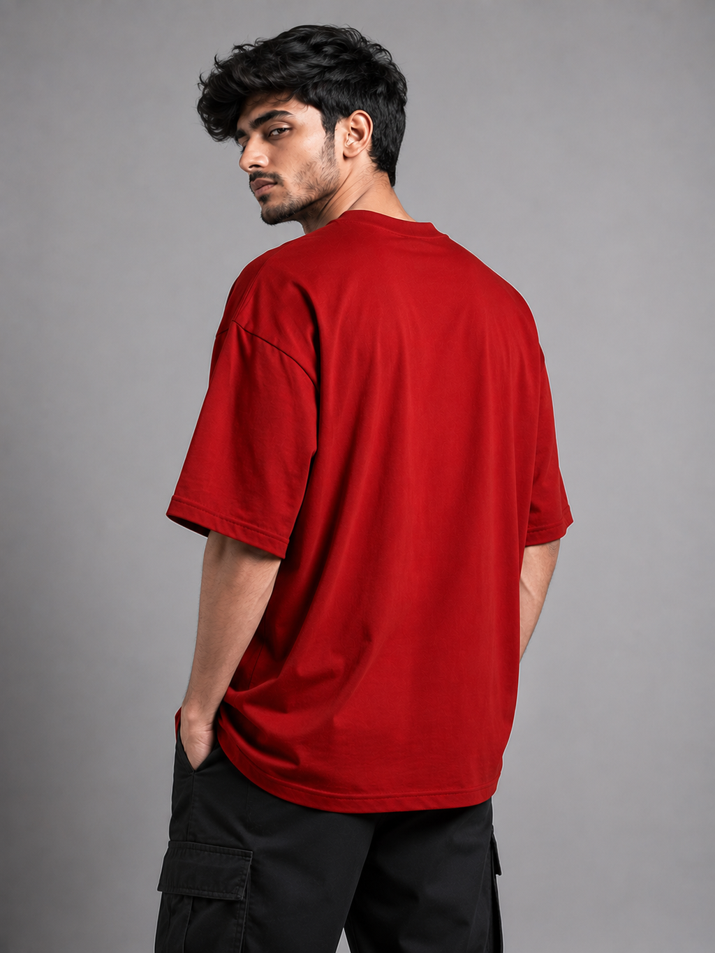 Trendyverse Prancing Stallion Legacy Oversized T-Shirt - Red
