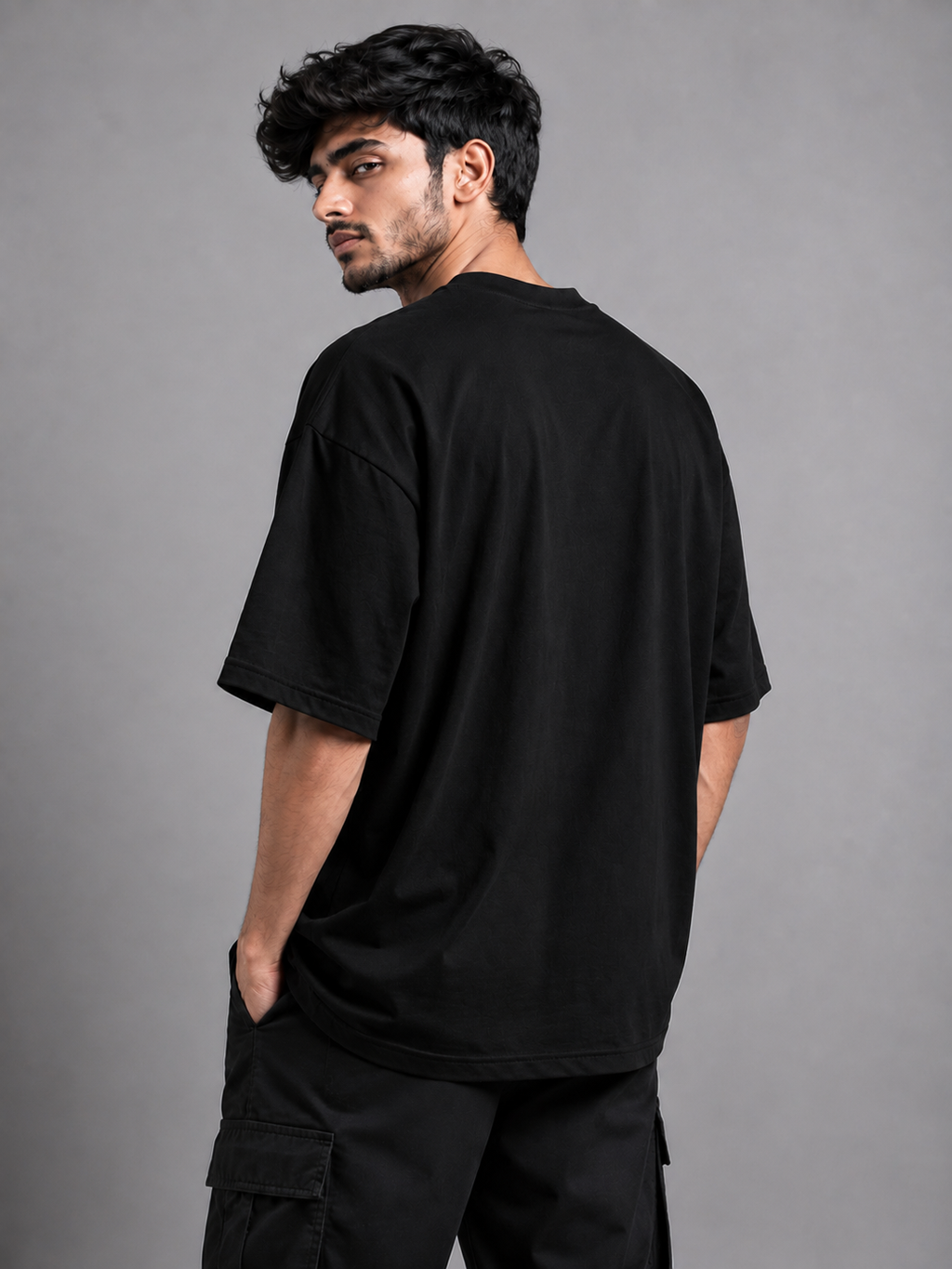 Trendyverse Prancing Stallion Legacy Oversized T-Shirt - Black
