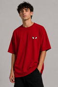 SPIDER EYES FAN EDITION OVERSIZED T-SHIRT - RED