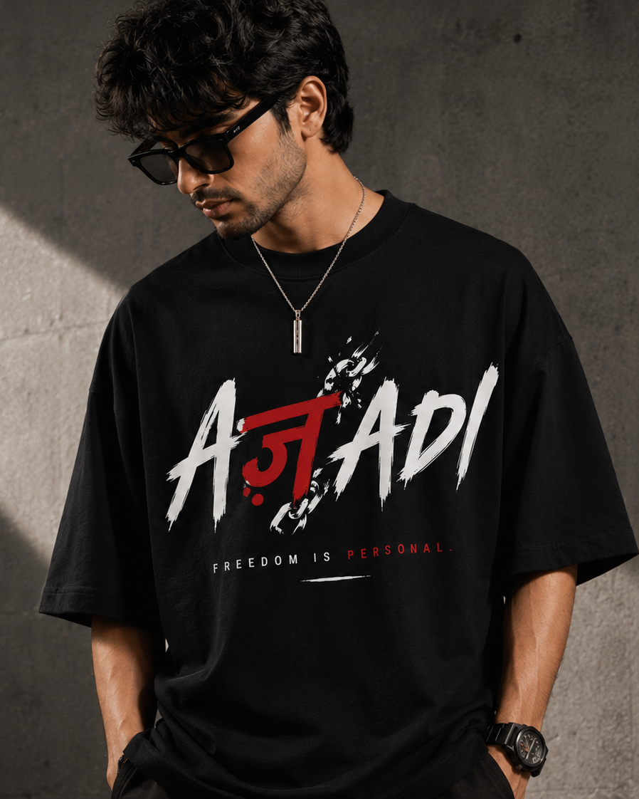 AZADI – FREEDOM OVERSIZED GRAPHIC T-SHIRT