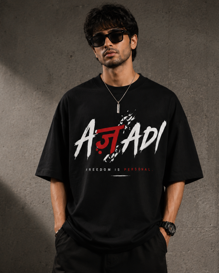 AZADI – FREEDOM OVERSIZED GRAPHIC T-SHIRT
