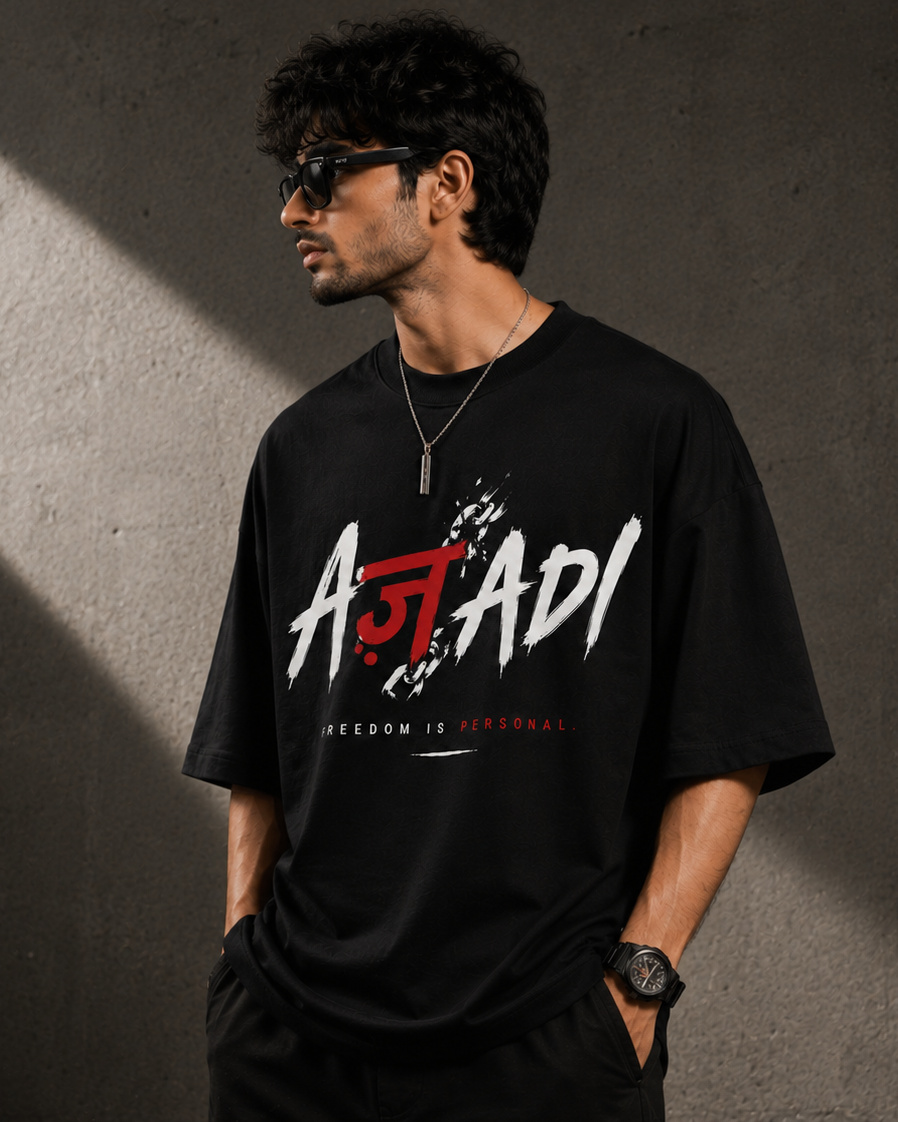 AZADI – FREEDOM OVERSIZED GRAPHIC T-SHIRT