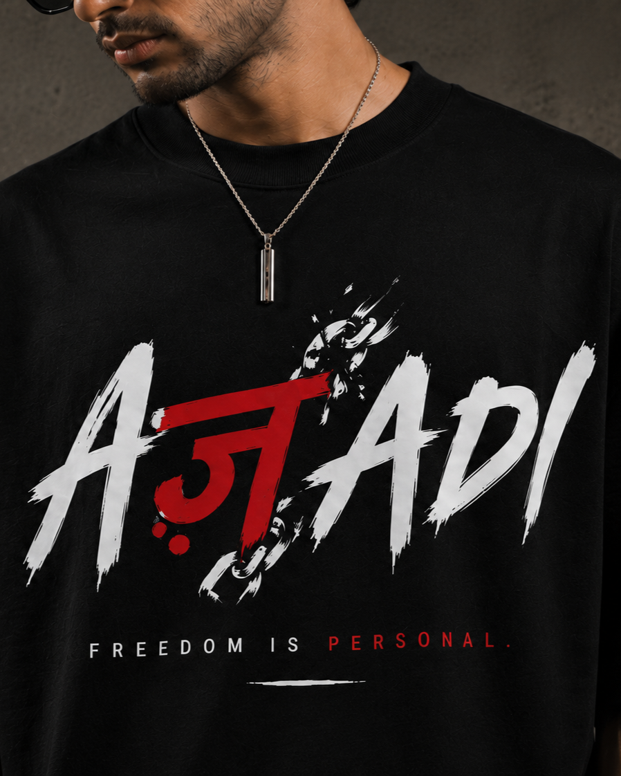 AZADI – FREEDOM OVERSIZED GRAPHIC T-SHIRT