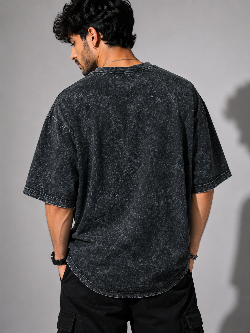 Blessed Dove Acid Wash Oversized T-Shirt – Black | Premium Vintage Streetwear Graphic Tee