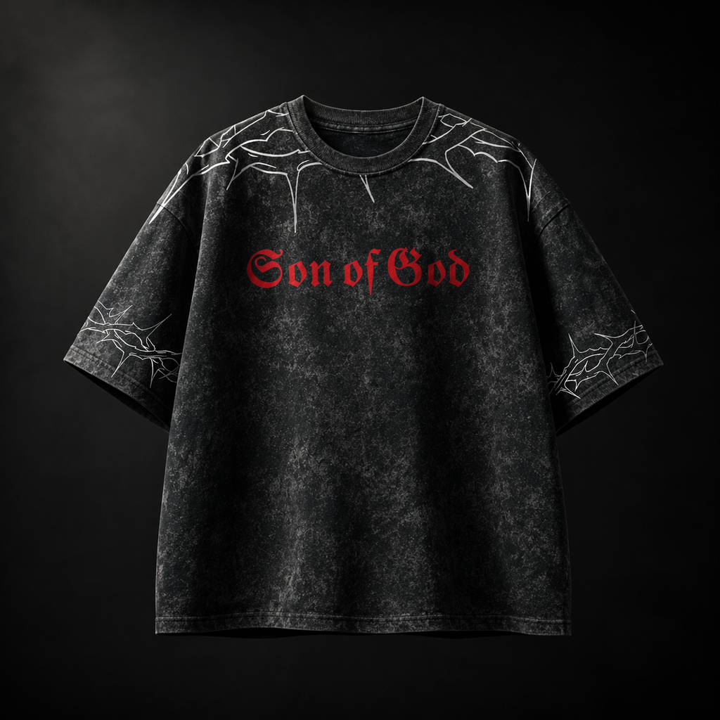 Son of god™ Lightning Wash Oversized Tee
