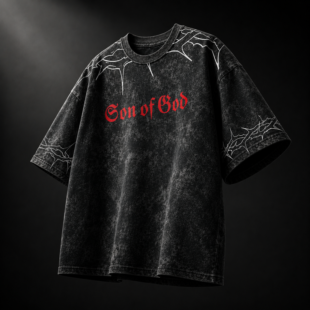 Son of god™ Lightning Wash Oversized Tee