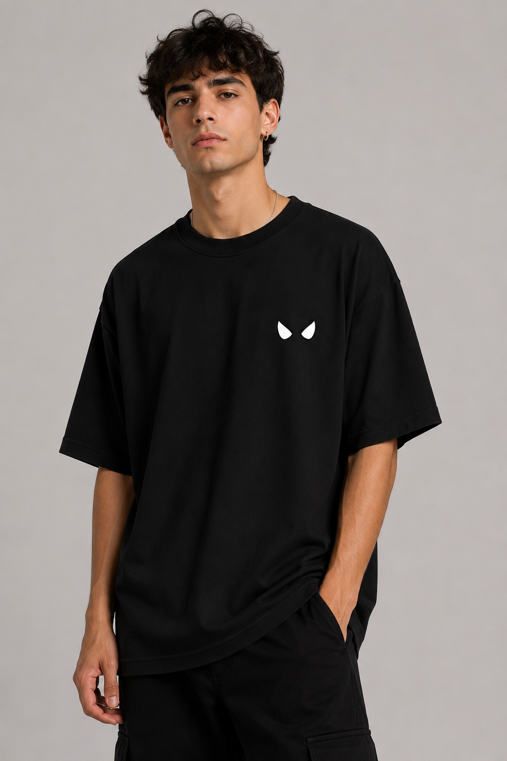 Spider Oversized T-Shirt – Black | Superhero Streetwear Back Print Tee for Men & Women