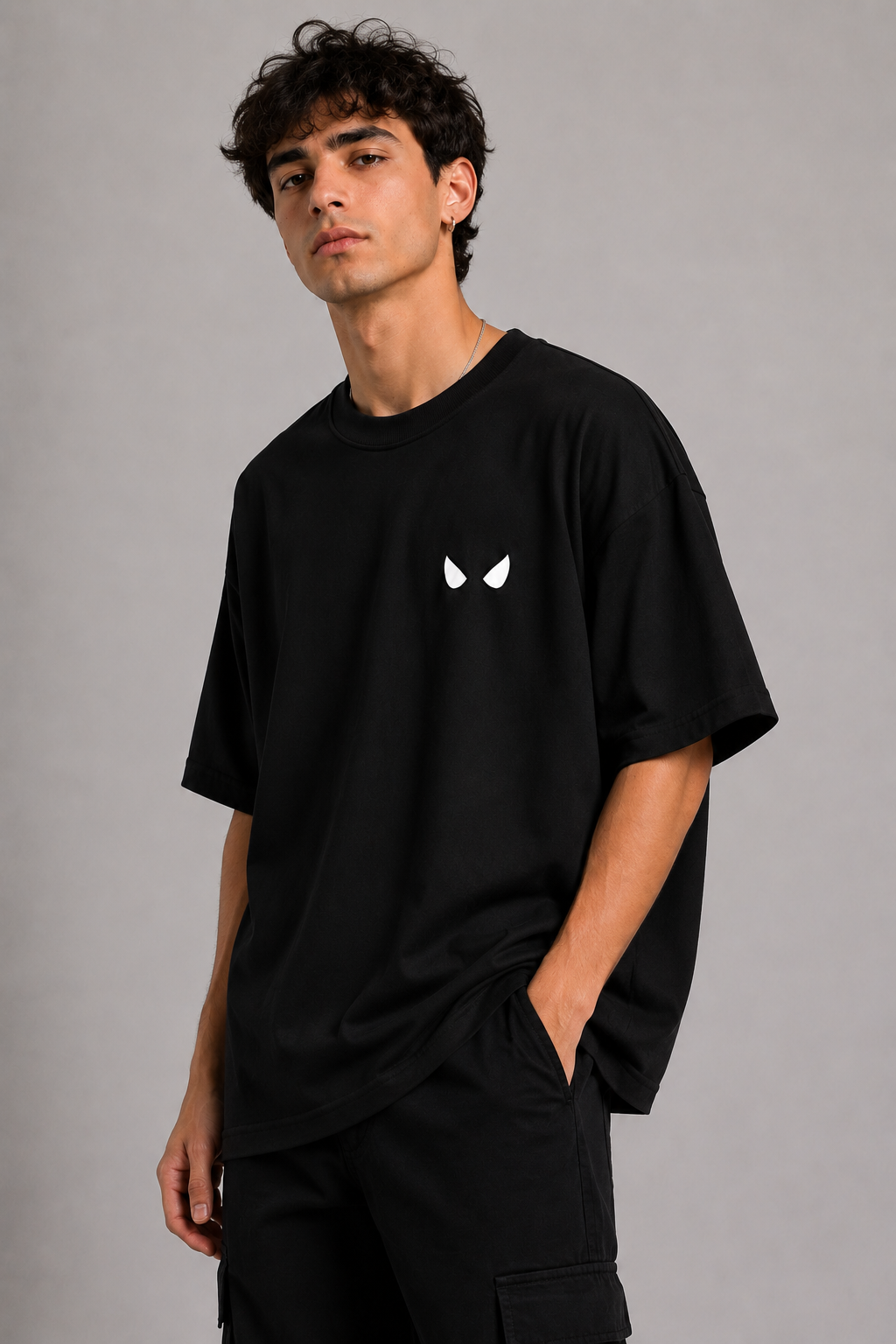 Spider Oversized T-Shirt – Black | Superhero Streetwear Back Print Tee for Men & Women