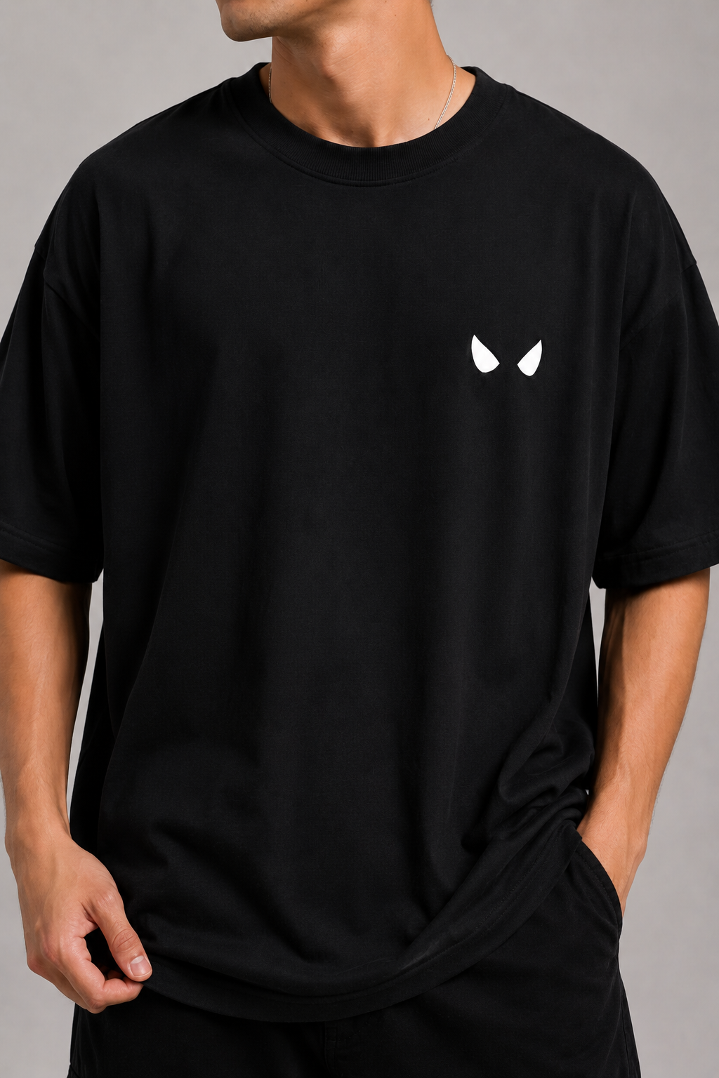 Spider Oversized T-Shirt – Black | Superhero Streetwear Back Print Tee for Men & Women