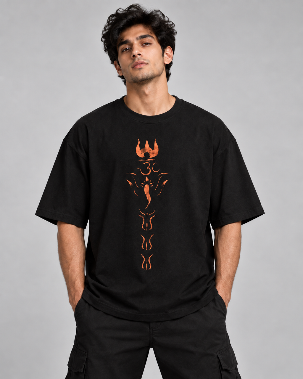 DIVINE GANESHA – SPIRITUAL OVERSIZED T-SHIRT – BLACK | TRENDYVERSE