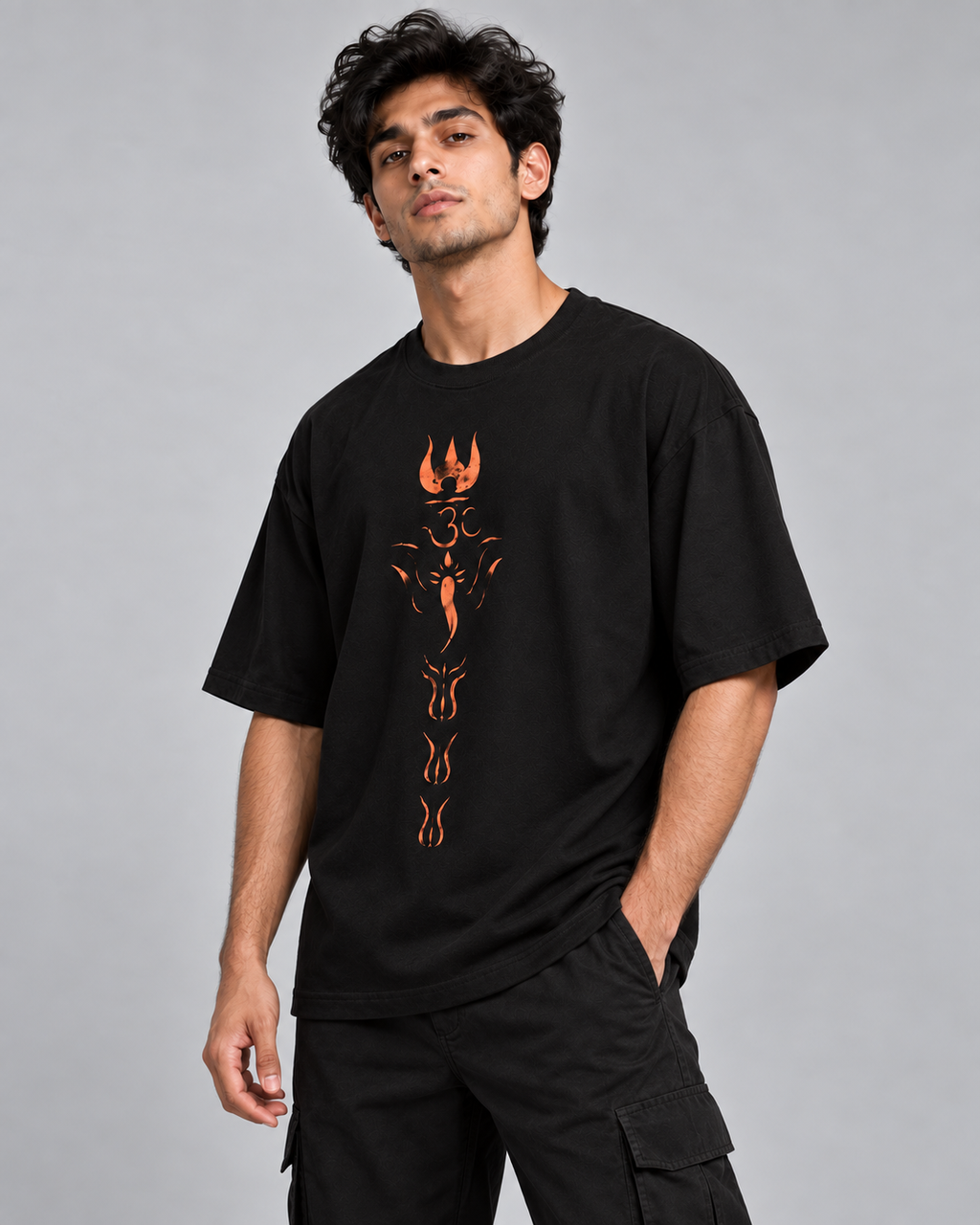 DIVINE GANESHA – SPIRITUAL OVERSIZED T-SHIRT – BLACK | TRENDYVERSE