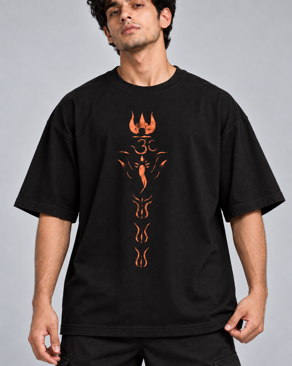 DIVINE GANESHA – SPIRITUAL OVERSIZED T-SHIRT – BLACK | TRENDYVERSE