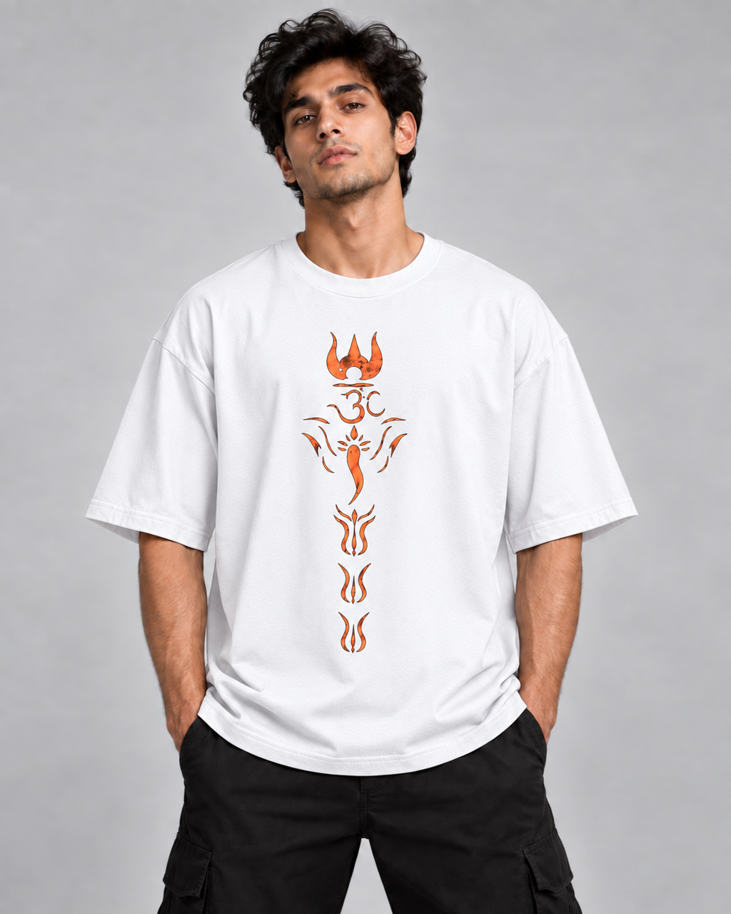 DIVINE GANESHA – SPIRITUAL OVERSIZED T-SHIRT – WHITE | TRENDYVERSE