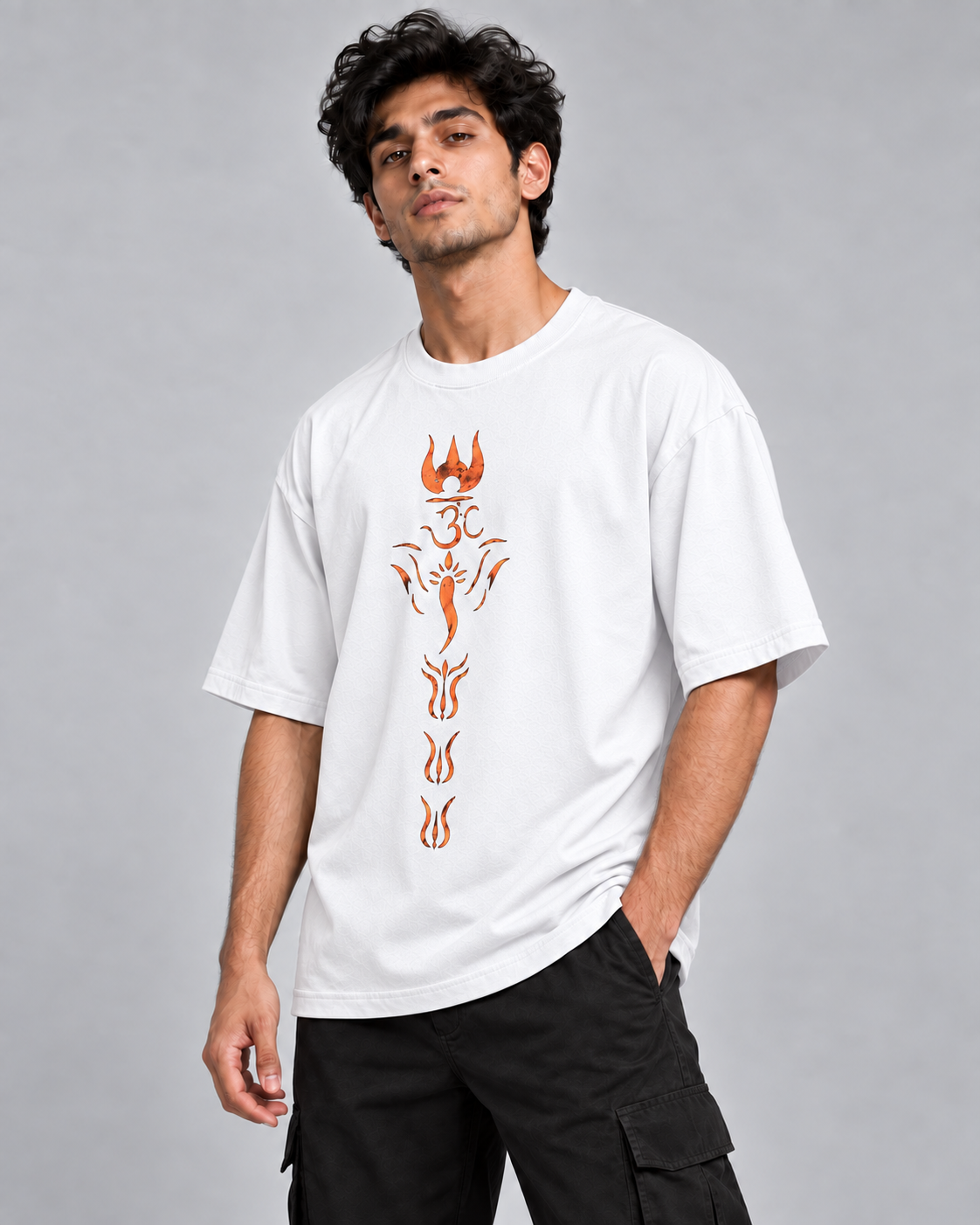 DIVINE GANESHA – SPIRITUAL OVERSIZED T-SHIRT – WHITE | TRENDYVERSE