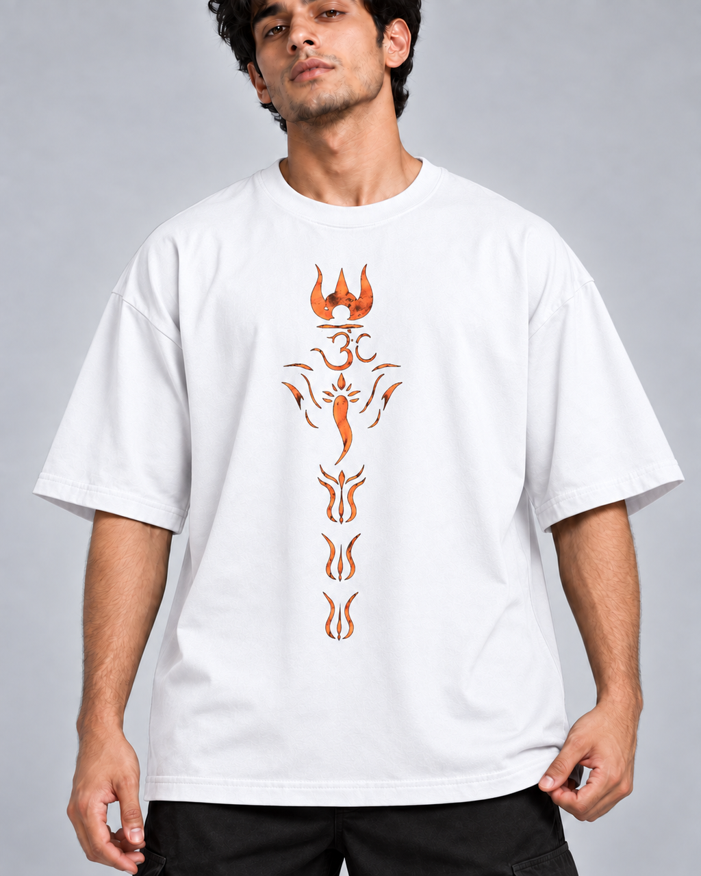 DIVINE GANESHA – SPIRITUAL OVERSIZED T-SHIRT – WHITE | TRENDYVERSE