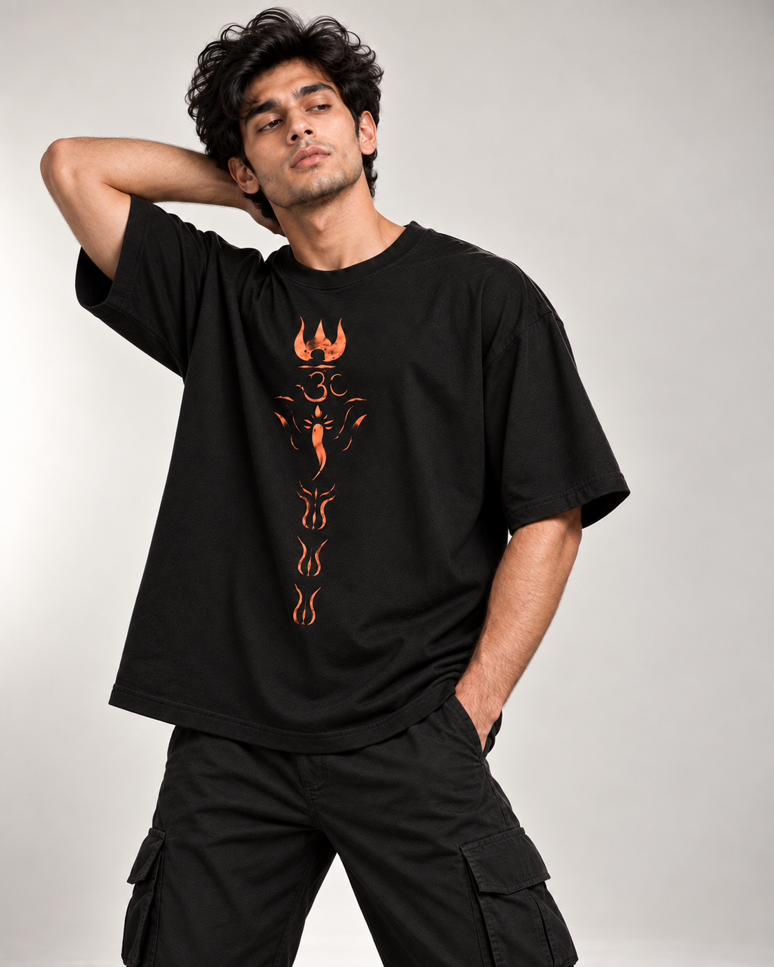 DIVINE GANESHA – SPIRITUAL OVERSIZED T-SHIRT – BLACK | TRENDYVERSE