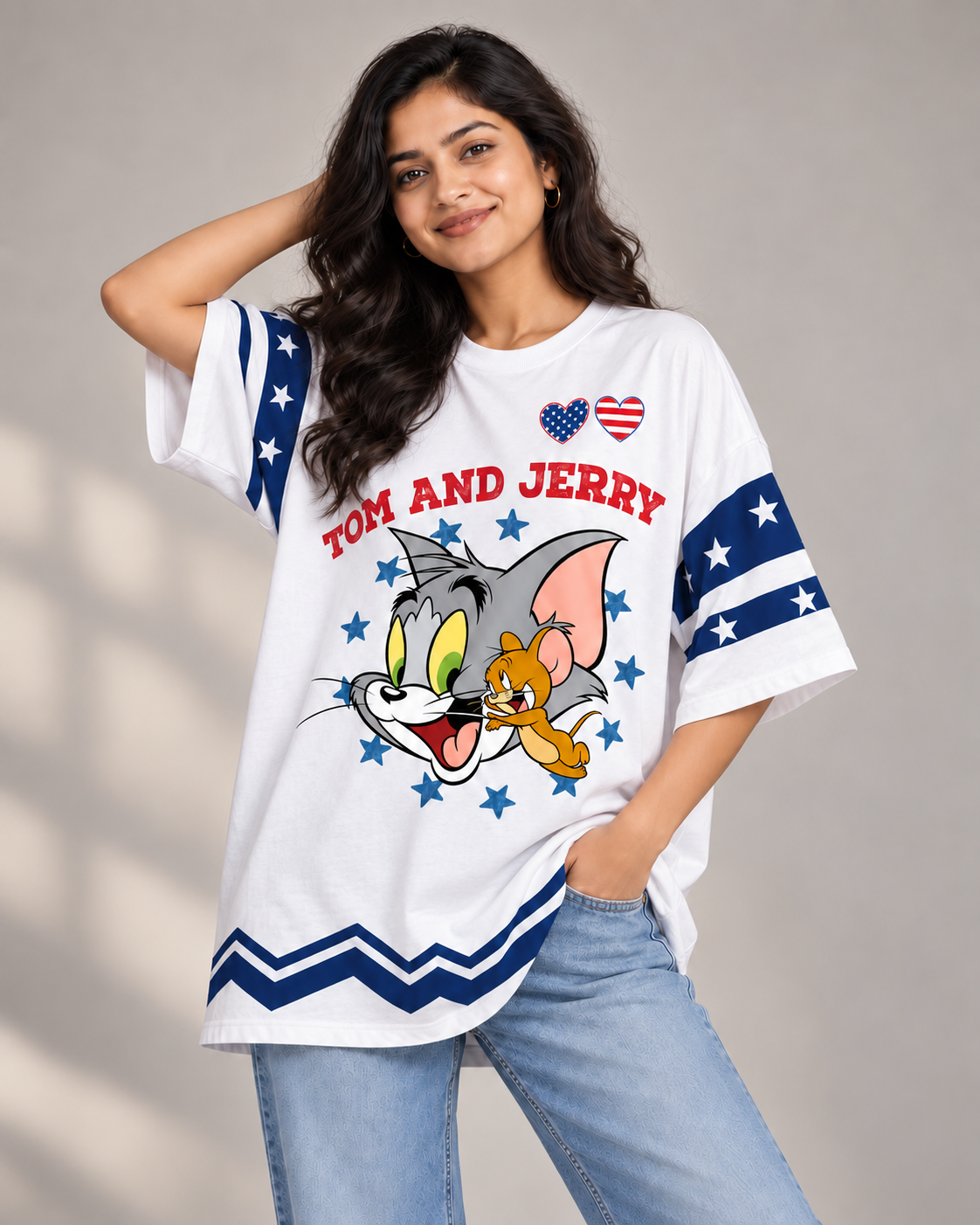 TOM & JERRY – BEST DAY EVER OVERSIZED T-SHIRT | TRENDYVERSE