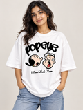 POPEYE “I YAM WHAT I YAM” OVERSIZED T-SHIRT | TRENDYVERSE