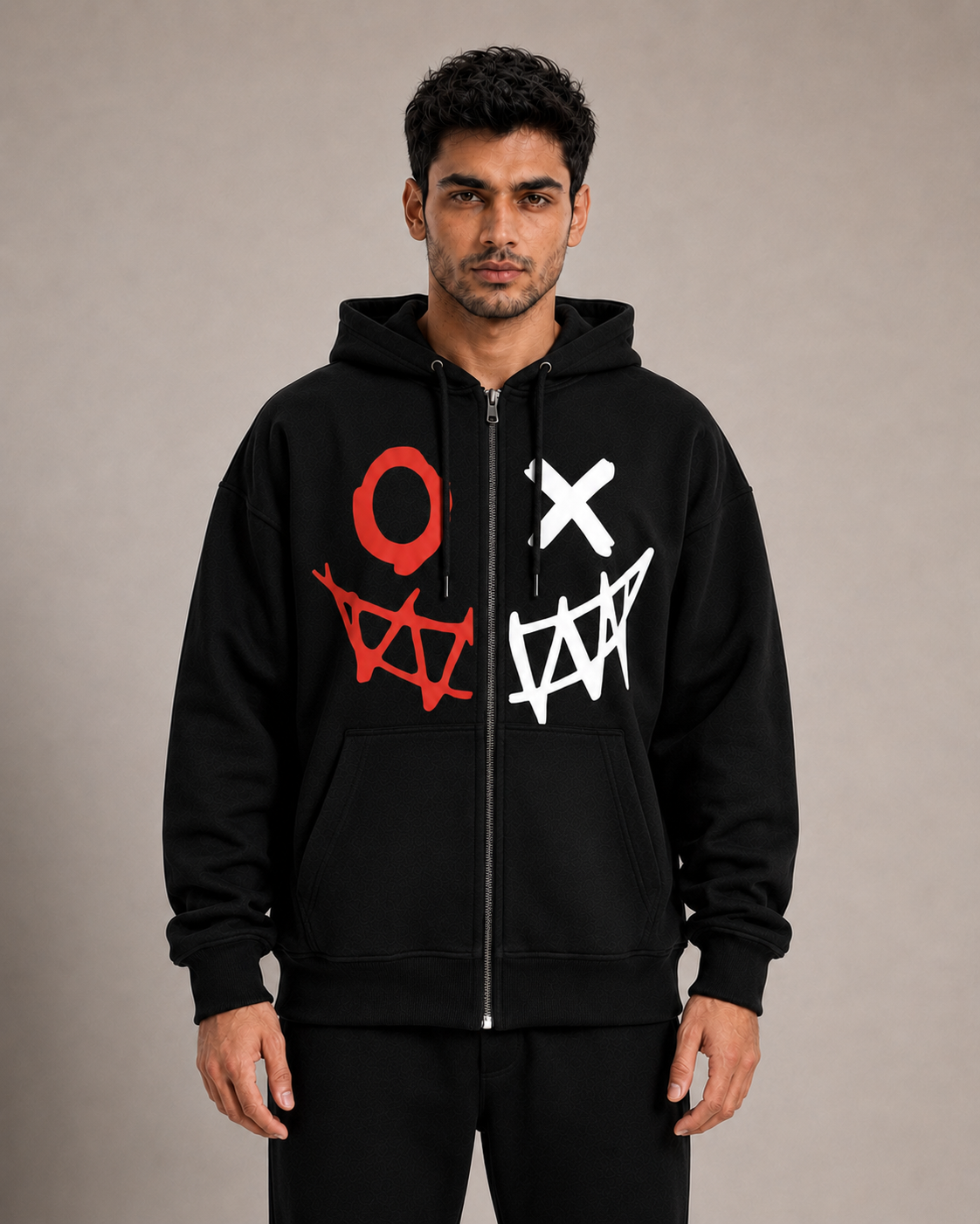 JOKER INSPIRED UNISEX ZIPPER HOODIE - BLACK | TRENDYVERSE