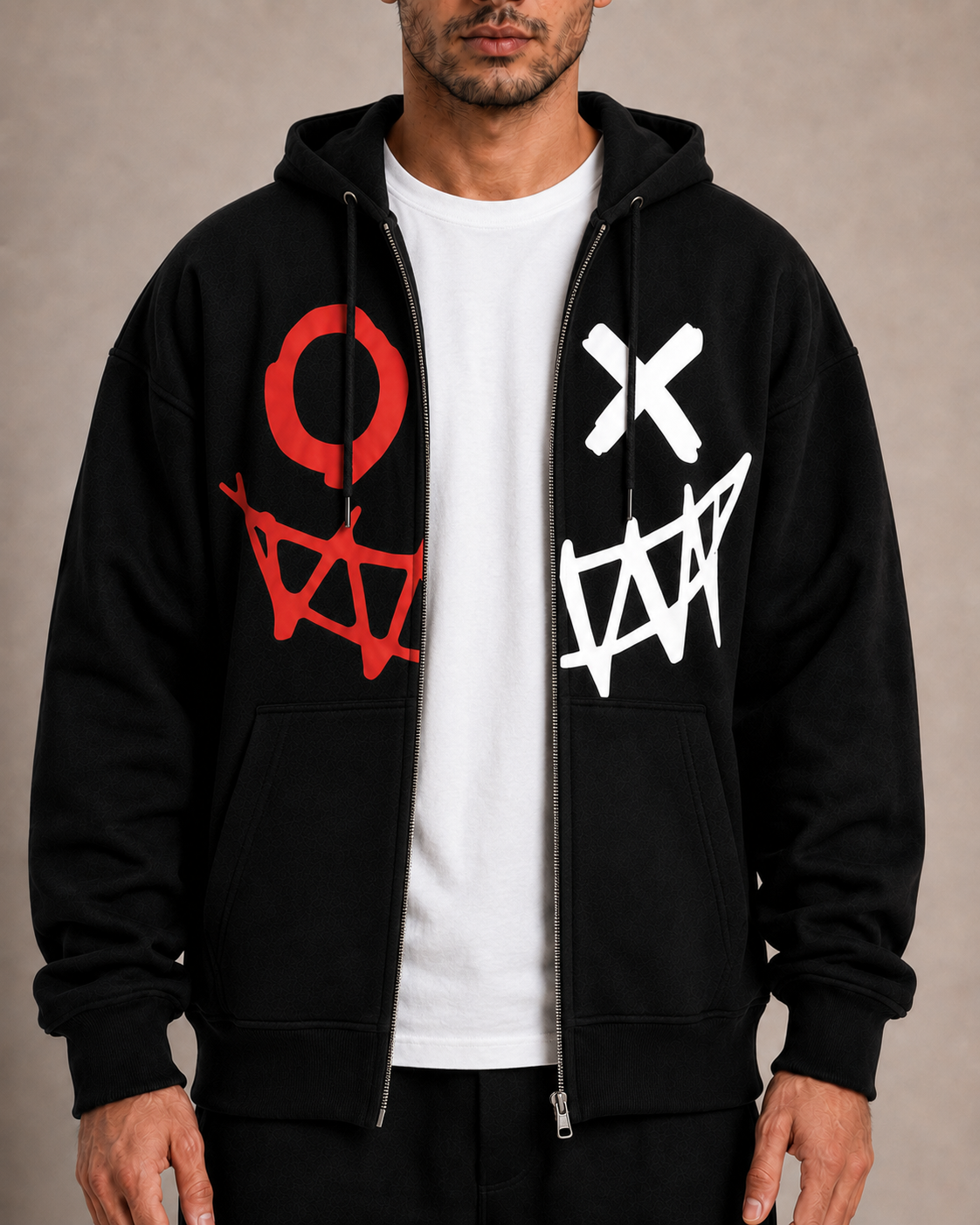 JOKER INSPIRED UNISEX ZIPPER HOODIE - BLACK | TRENDYVERSE