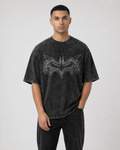 Batman Symbol Acid Wash Oversized T-Shirt – Premium Streetwear Essential