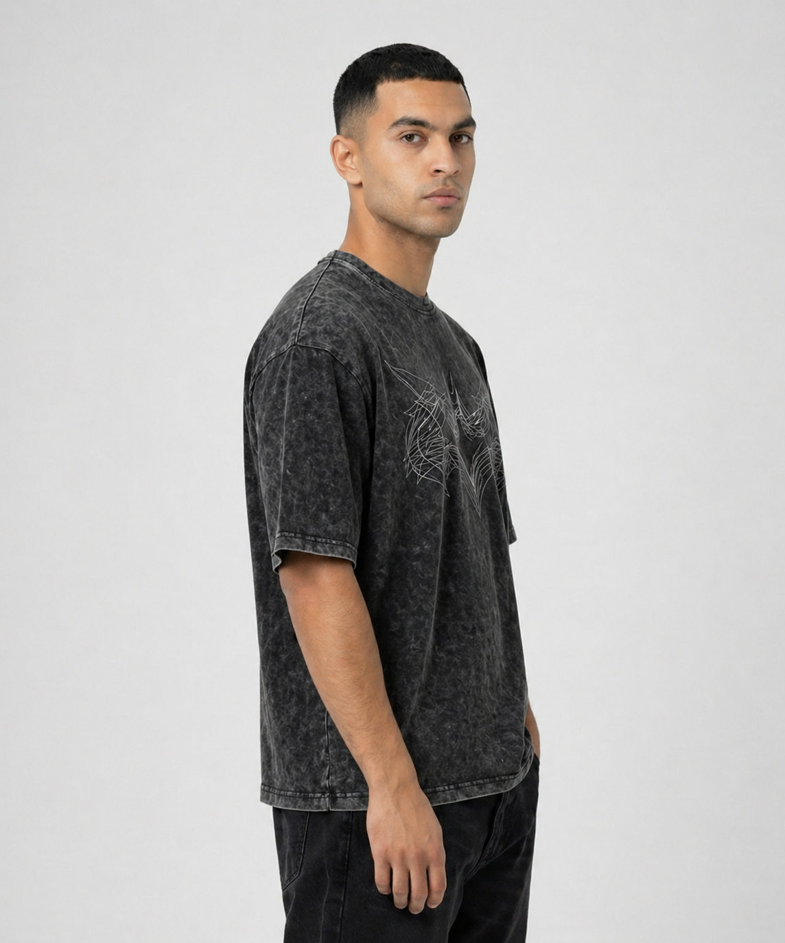 Batman Symbol Acid Wash Oversized T-Shirt – Premium Streetwear Essential