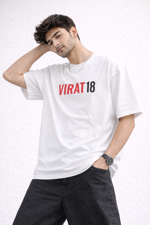 God’s Plan - Virat Kohli Oversized T-Shirt White