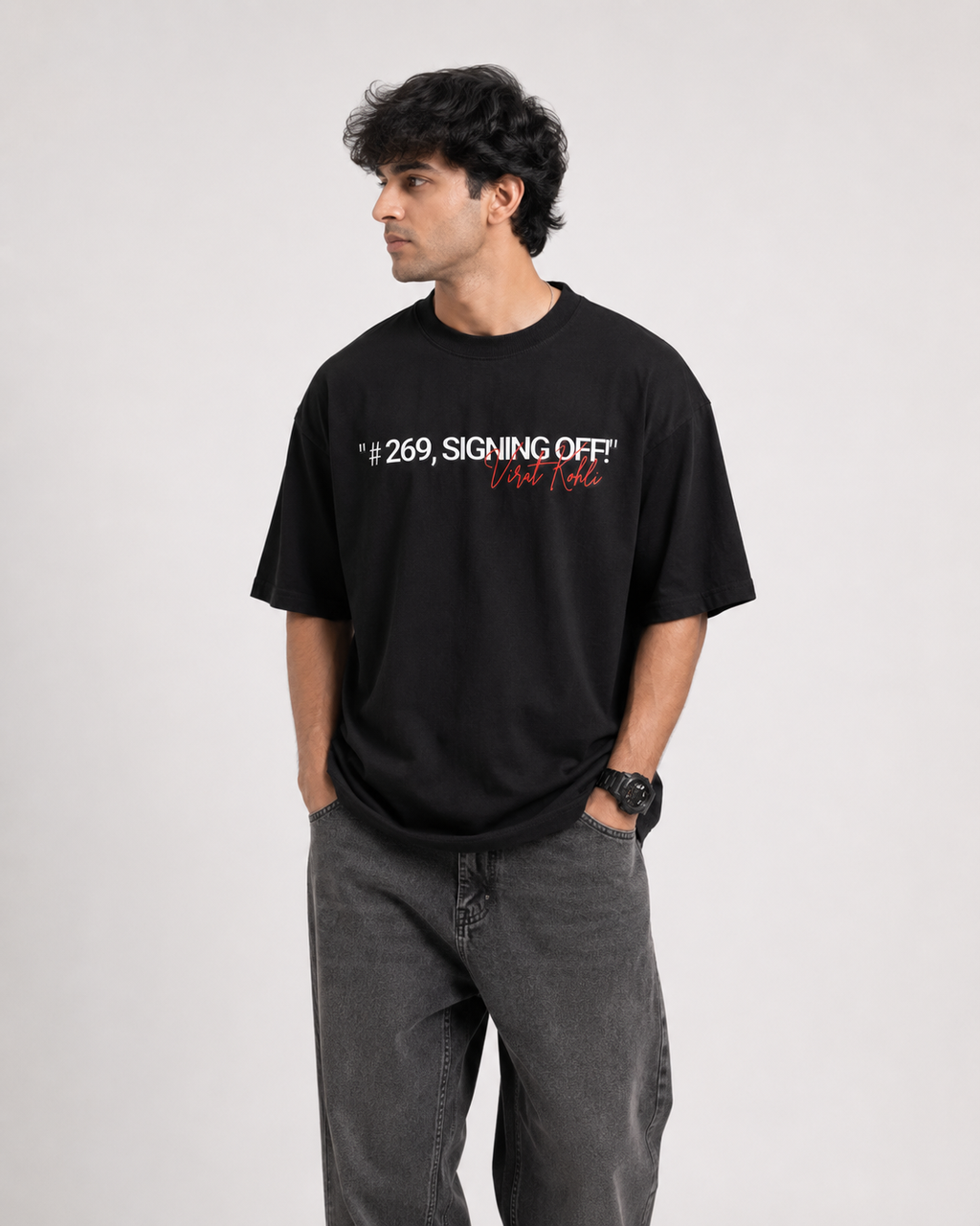 Virat Kohli Test “269 Signing Off” Oversized Tee