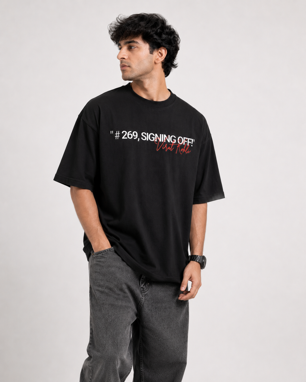 Virat Kohli Test “269 Signing Off” Oversized Tee