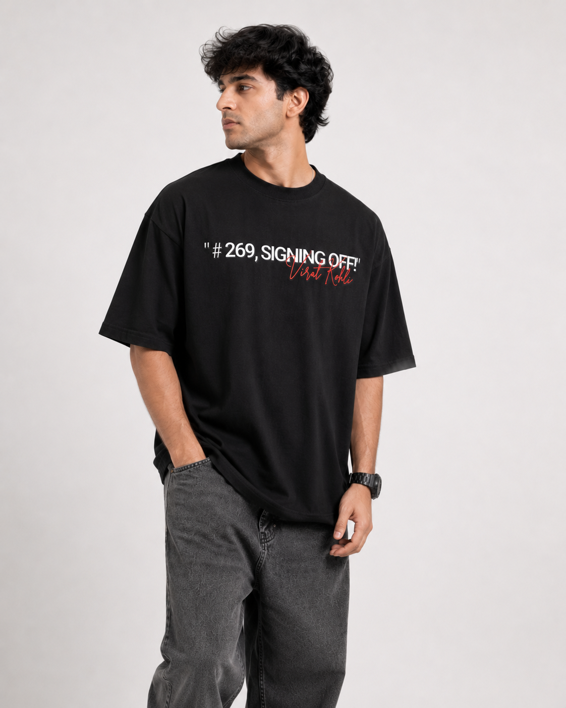 Virat Kohli Test “269 Signing Off” Oversized Tee