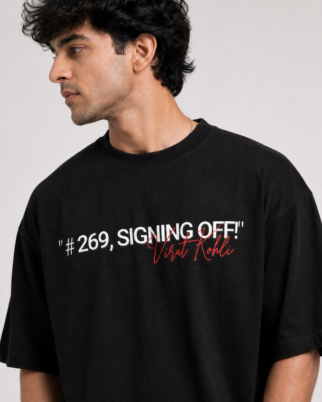 Virat Kohli Test “269 Signing Off” Oversized Tee