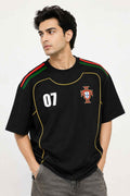RONALDO 07 OVERSIZED T-SHIRT – BLACK PREMIUM PORTUGAL FOOTBALL STREETWEAR TEE FOR MEN & WOMEN