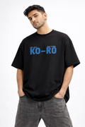 KO-RO Never Left Oversized Black T-Shirt – Virat Kohli & Rohit Sharma Graphic Tee