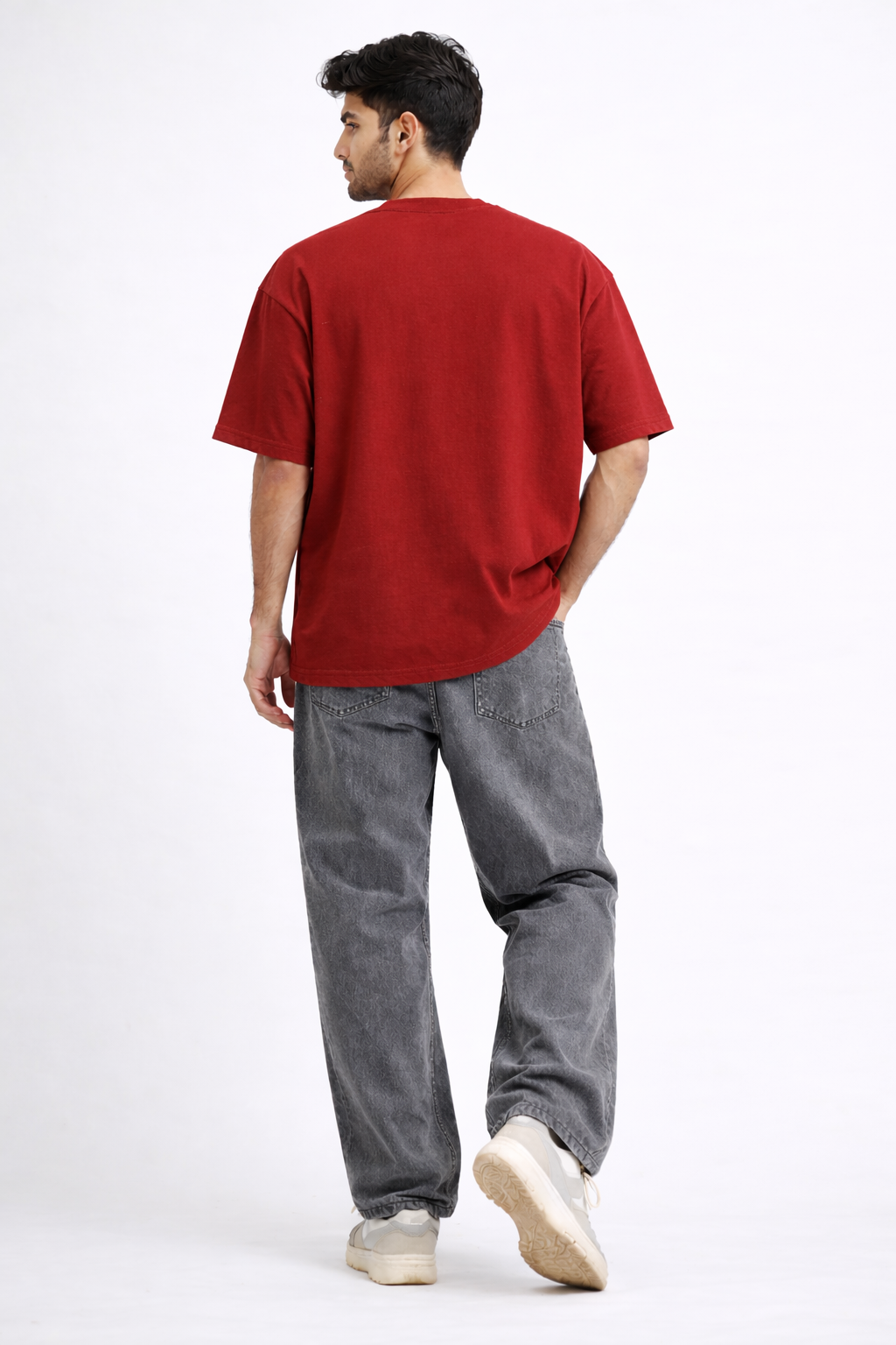 Salty and Free Oversized T-Shirt – Maroon Unisex Graphic Cotton Streetwear Tee